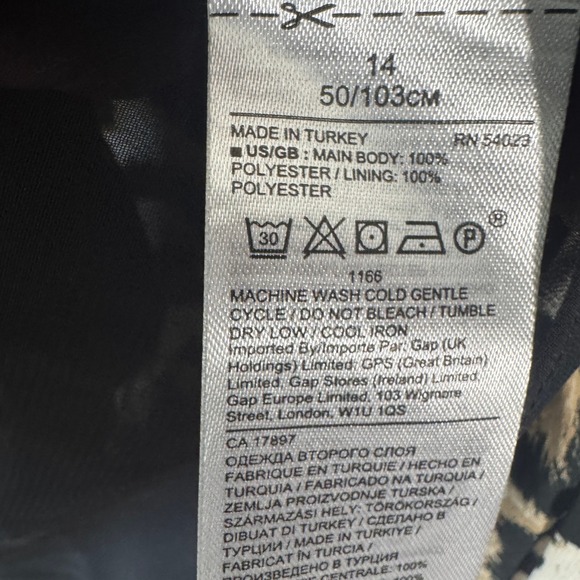 Banana Republic Dress Leopard Print Maxi Shirt Women 14 Classic Elegant Mobwife - Picture 6 of 12